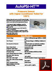 AutoPSI-HT Model Basınç Sensörü