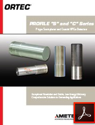 Profile S & Profile C Serisi P-Tip Coaxial ve Semi Planar HpGe Dedektörleri