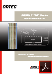 Profile SP  Serisi P-Tip Coaxial ve Semi Planar HpGe Dedekt